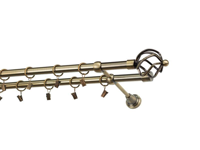 Garniže 19x19mm - dvojradové - SPIRAL - antik