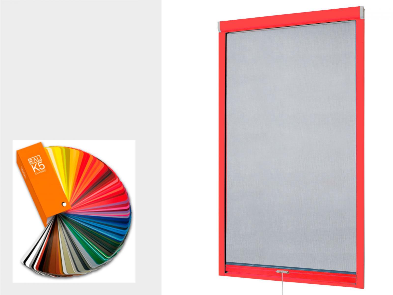 Sieťky na STREŠNÉ OKNO - rolovanie z hora farby RAL