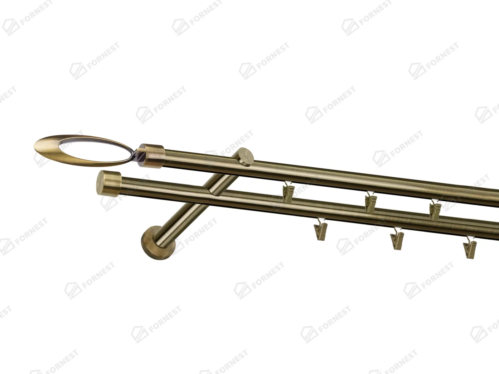 Garniža 19x19mm - drážková tyč - 2rady - VENEZIA - antik