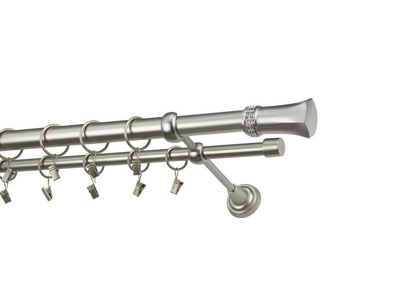 Garniže 25x16mm - dvojradové - PLUTON CRYSTAL - satin