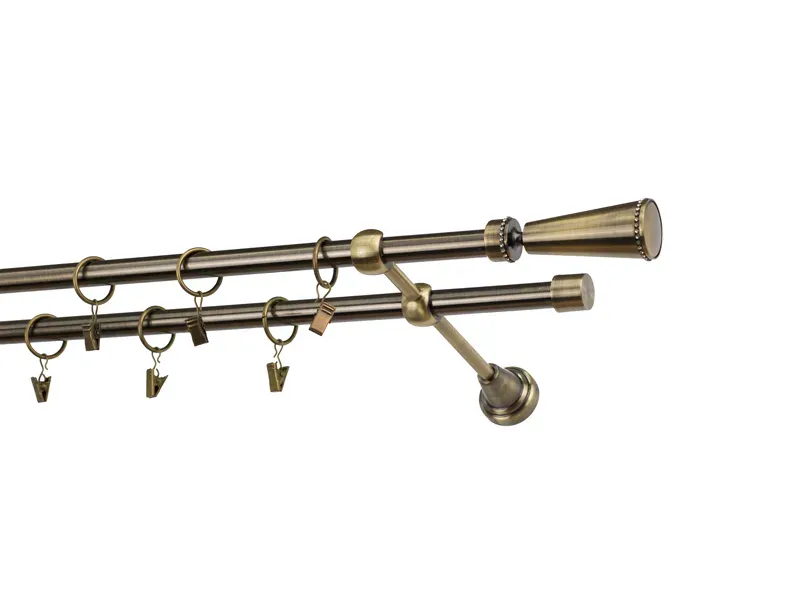 Garniže 16x16mm - dvojradové - MILANO CRYSTAL - antik