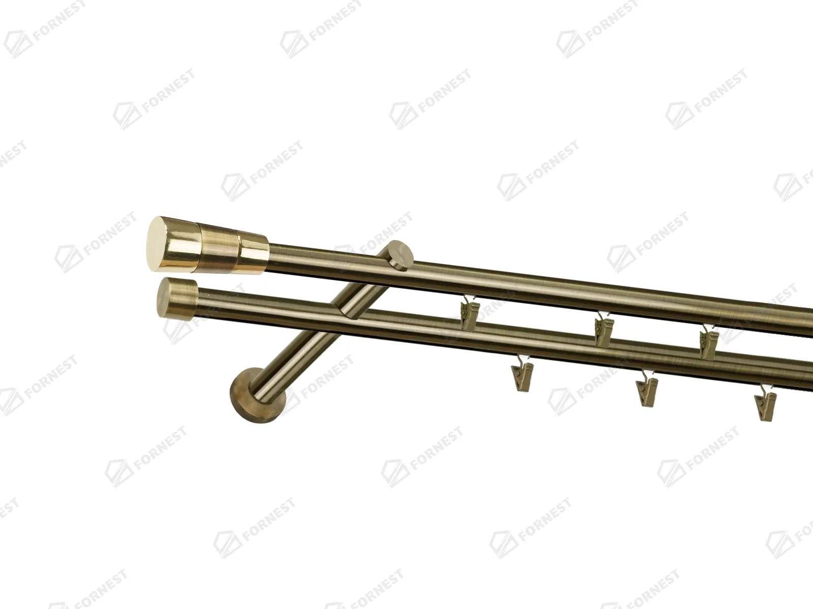 Garniža 19x19mm - drážková tyč - 2rady - VOLEO - antik