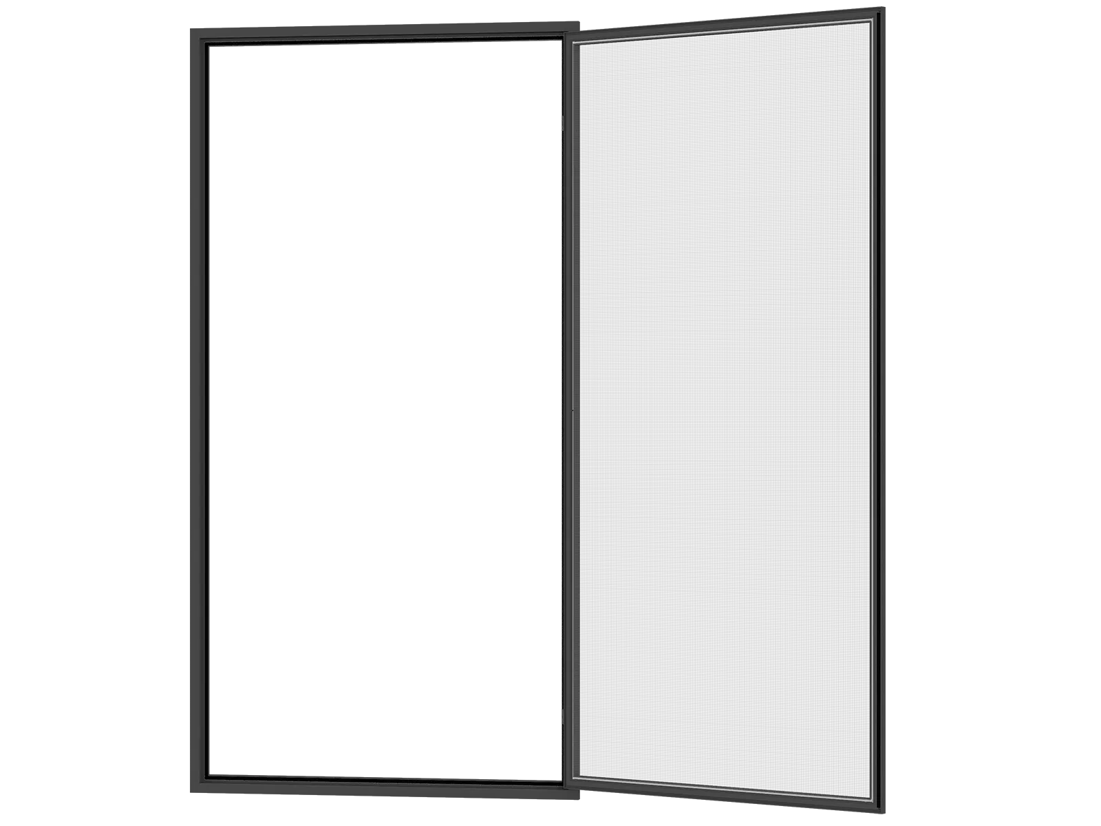 Sieťky na DVERE- pántové v ráme SMART - ANTRACIT - bez priečky