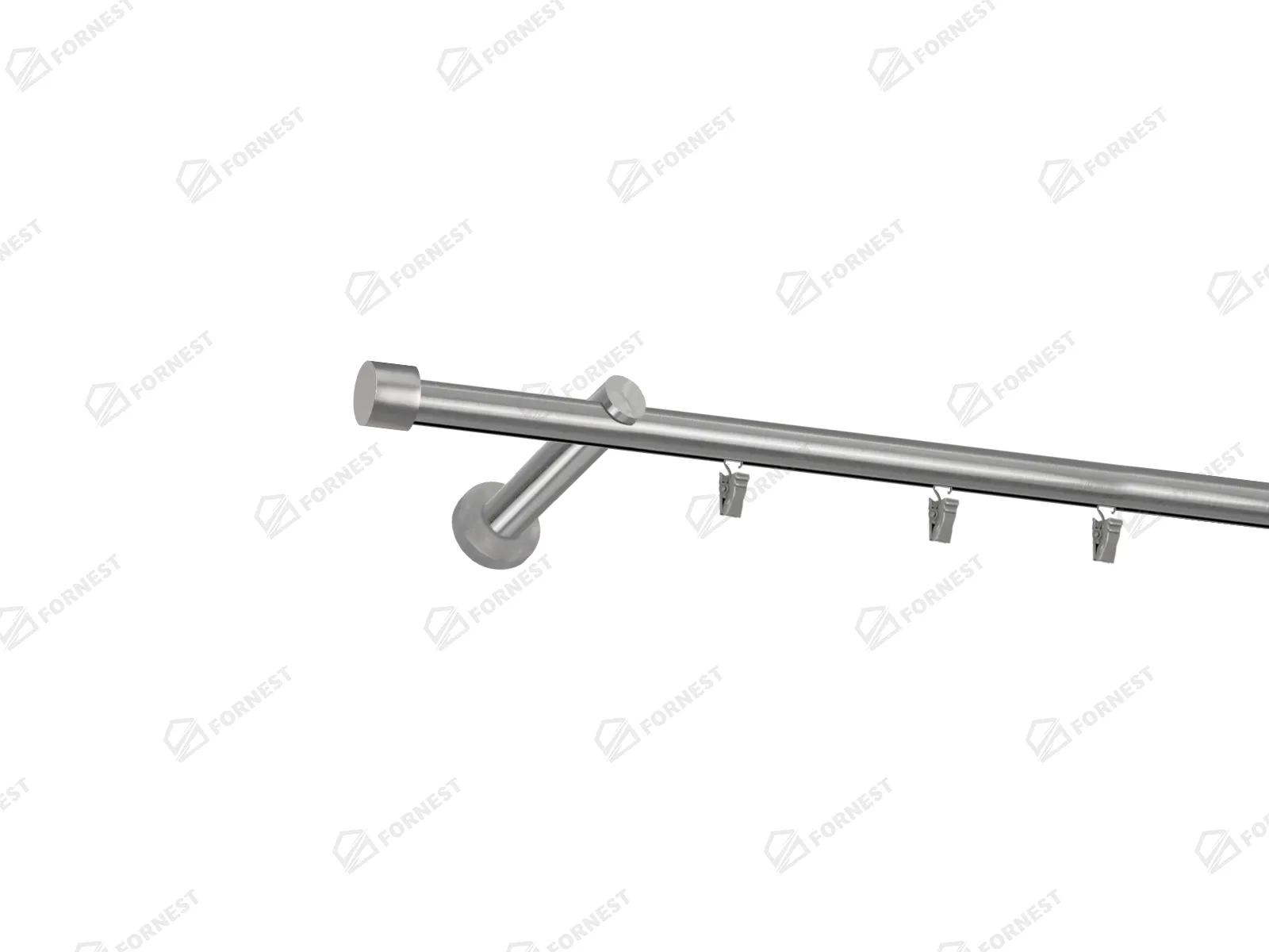 Garniža 19mm - drážková tyč - 1rad - PULLO - satin