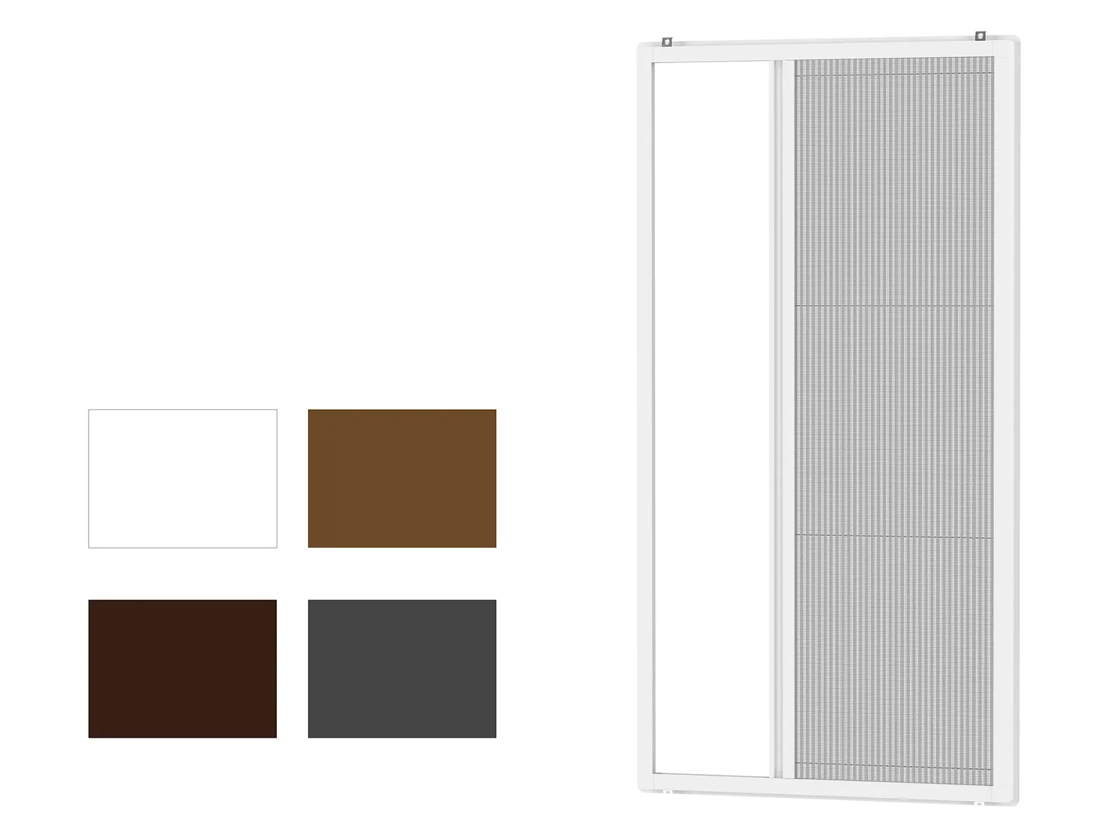 Sieťky proti hmyzu na DVERE - PLISSÉ KLIK - bežné odtiene