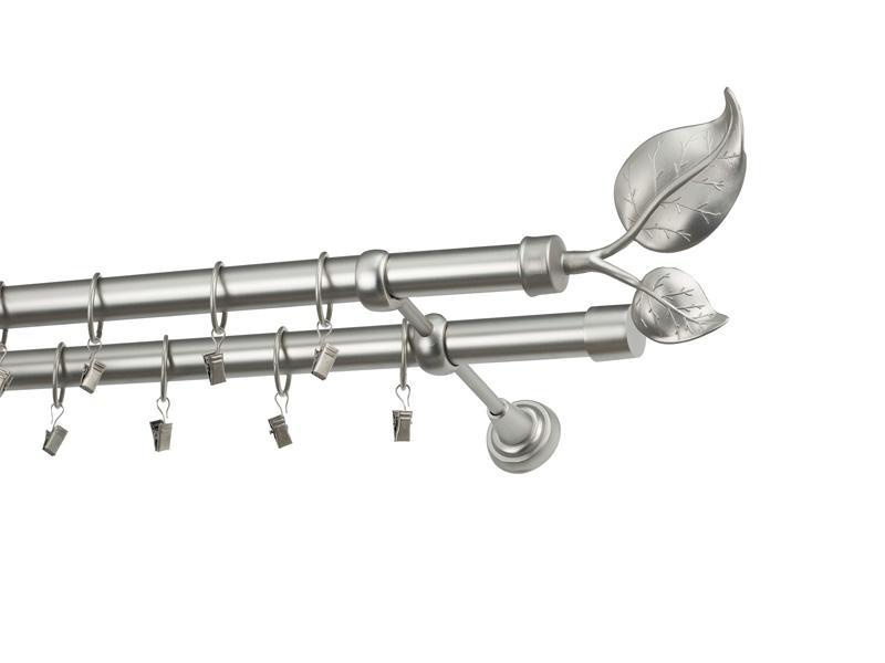 Garniže 25x25mm - dvojradové - LIST VEĽKÝ satin