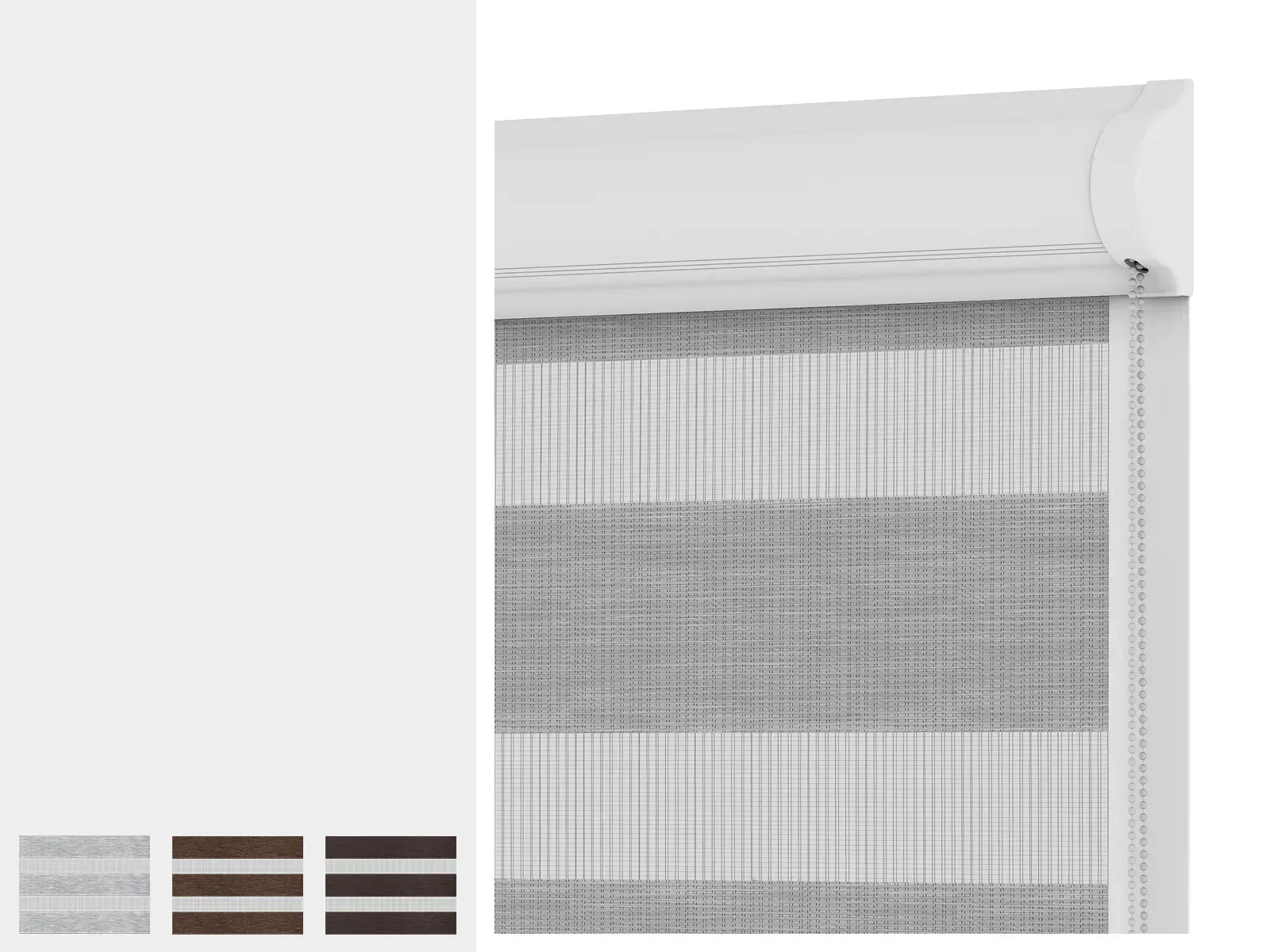 Roleta SWING LITE - deň a noc - látka BLACK ELEGANCE