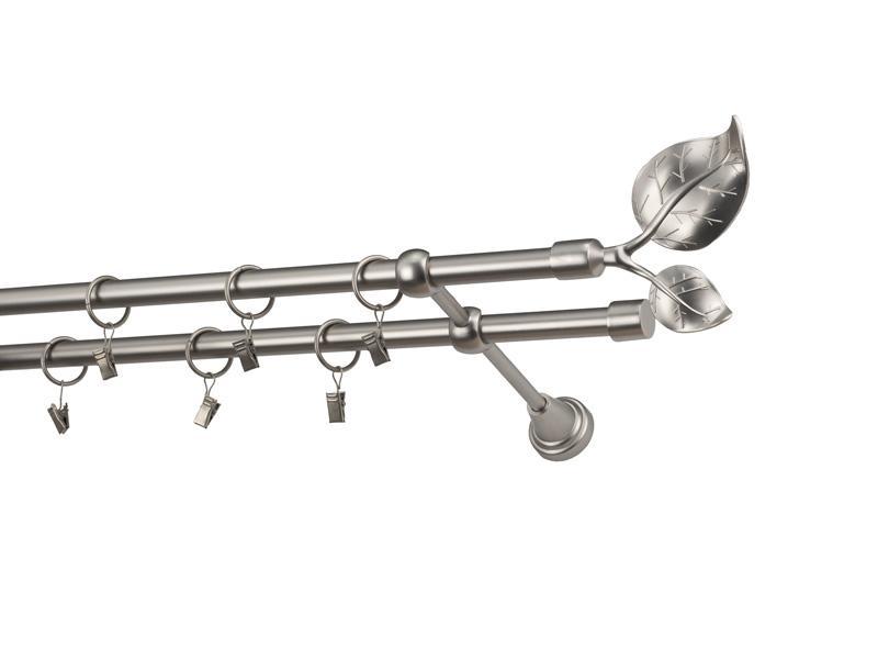 Garniže 16x16mm - dvojradové - LIST VEĽKÝ - satin