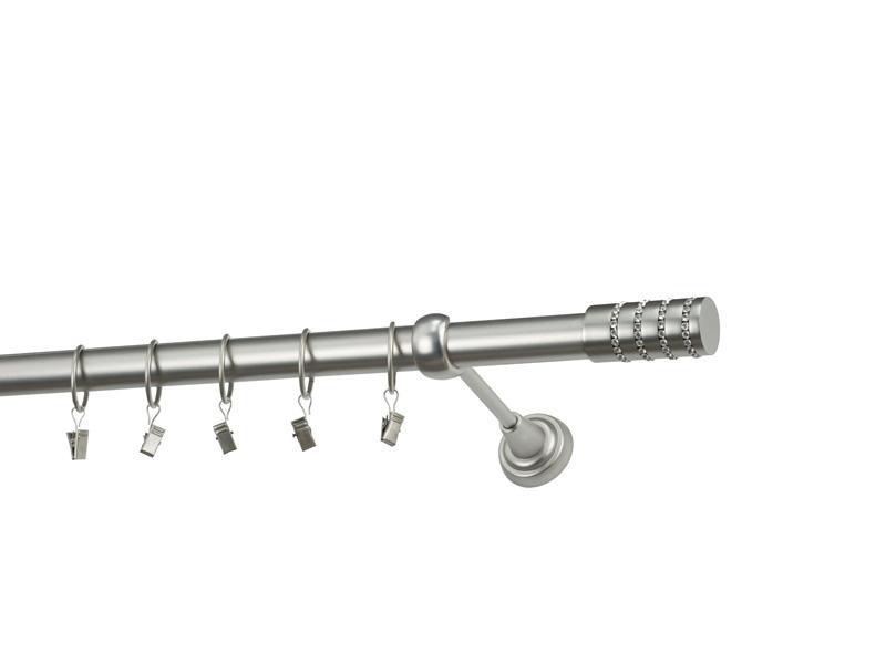 Garniže 25mm - jednoradové - CYLINDER CRYSTAL - satin