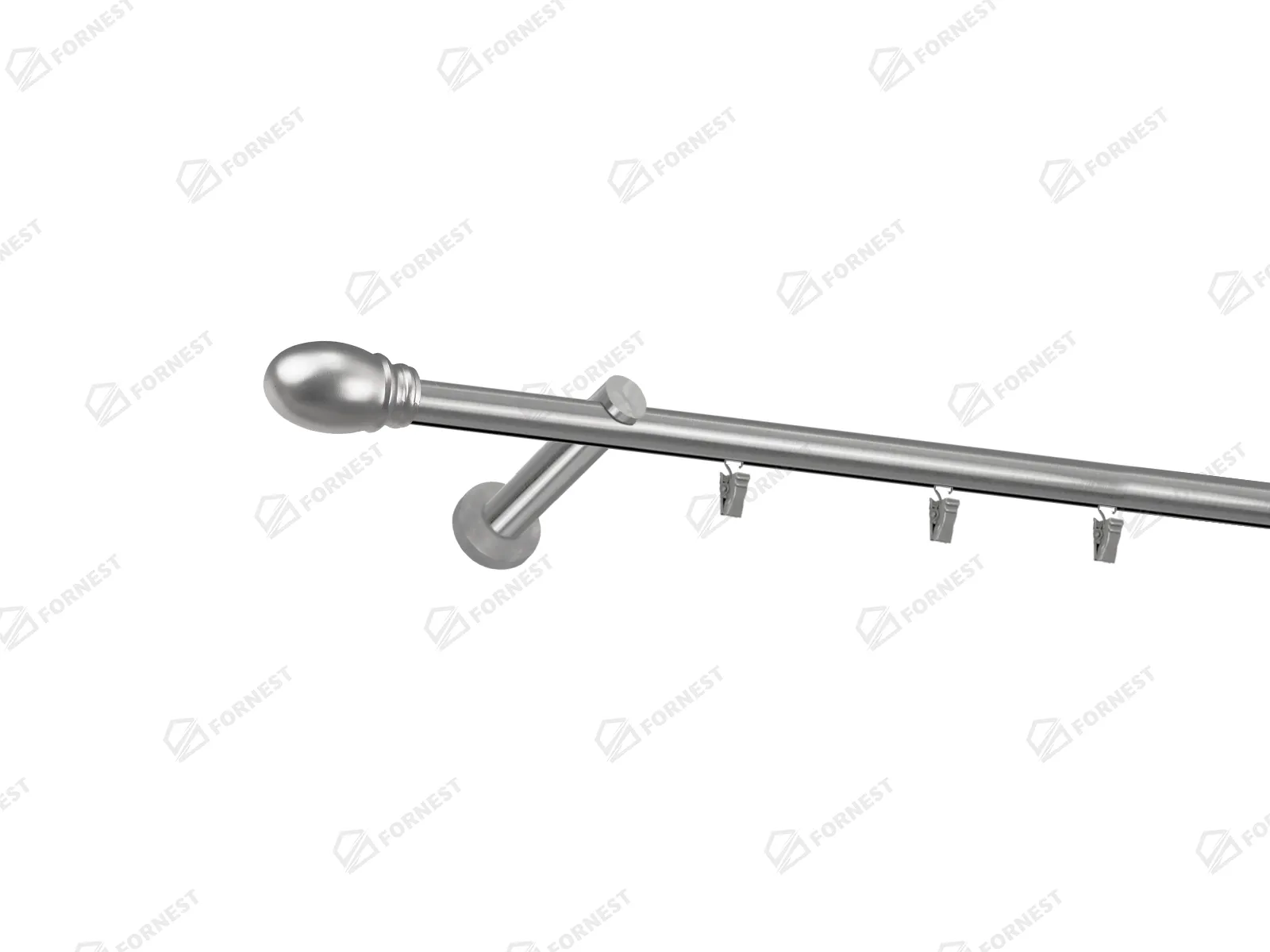 Garniža 19mm - drážková tyč - 1rad - BELUNO - satin