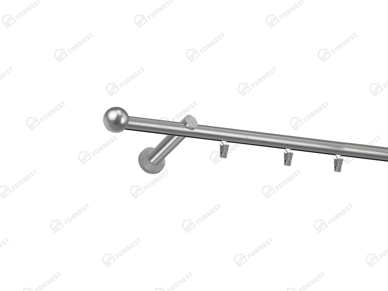 Garniža 19mm - drážková tyč - 1rad - BOLOGNA - satin