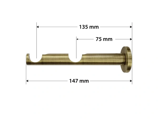 Kétsoros 19x19mm karnis - SPIRAL - antik 3