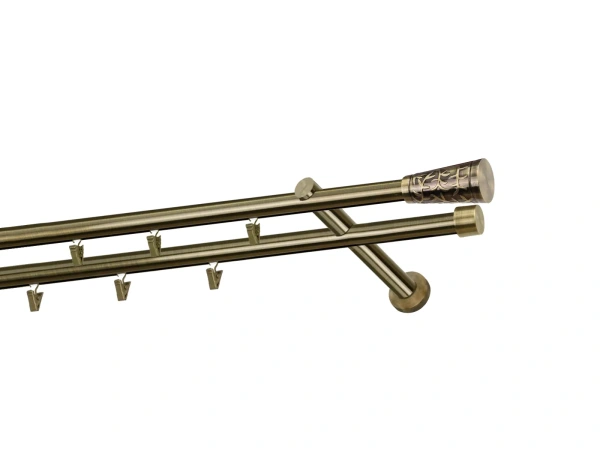 Garniža 19x19mm - drážková tyč - 2rady - SEVILLA - antik