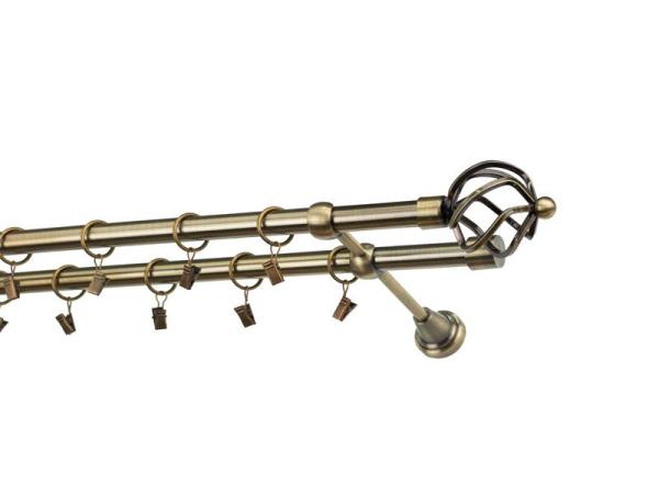 Garniže 19x19mm - dvojradové - SPIRAL - antik