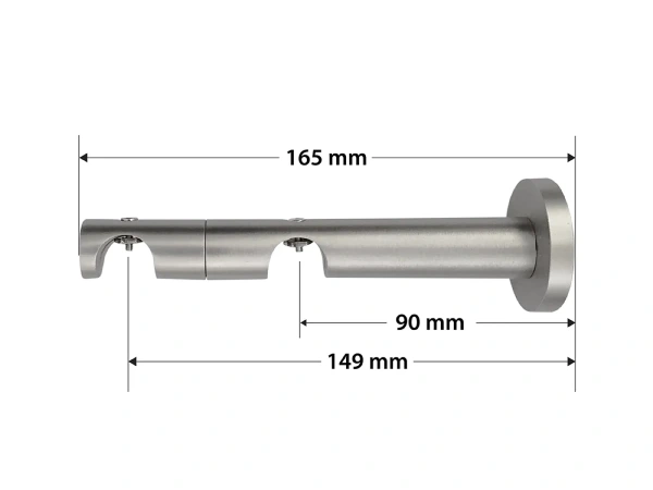 Garniža 19x19mm - drážková tyč - 2rady - CYLINDER - satin 3