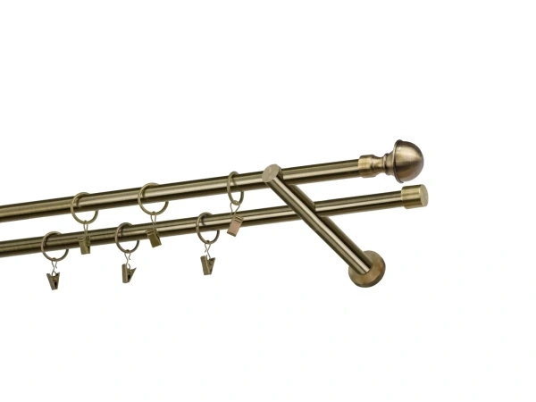 Kétsoros 16x16mm karnis - BOSTON - antik