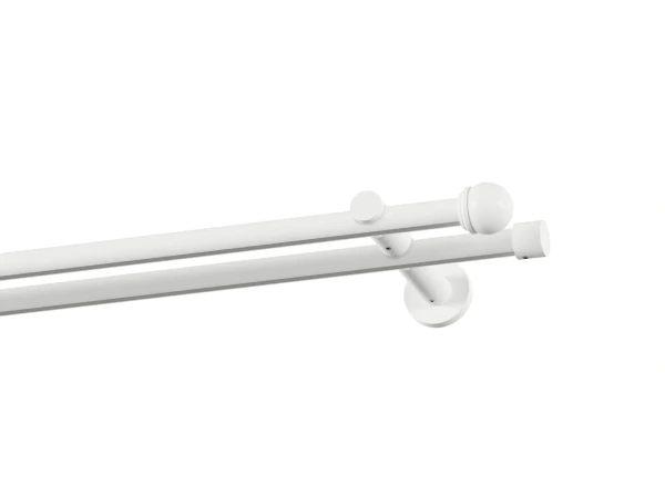 Garniža 19x19mm drážková tyč - 2rady - TODI MAX - biela 1