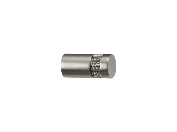 Egysoros 19mm karnis - CYLINDER CRYSTAL - satin 2