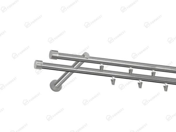 Garniža 19x19mm - drážková tyč - 2rady - VENEZIA - satin