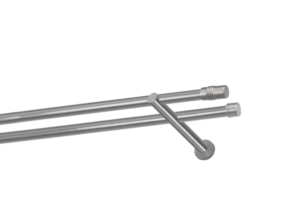 Kétsoros 19x19mm karnis - CYLINDER - satin 1