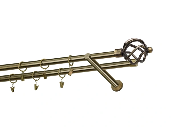 Kétsoros 19x19mm karnis - SPIRAL - antik