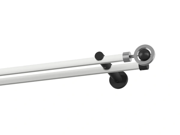 Garniža 19x19mm drážková tyč - 2rady - SFERA - bielo čierna 1