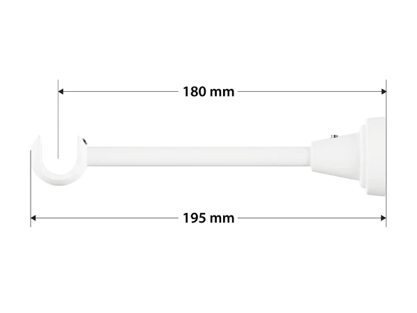 Garniža 19mm obyčajná tyč - 1rad - GUĽA CRYSTAL - čierno biela 4