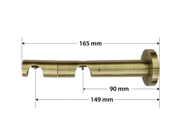 Garniža 19x19mm - drážková tyč - 2rady - SPIRAL - antik 3