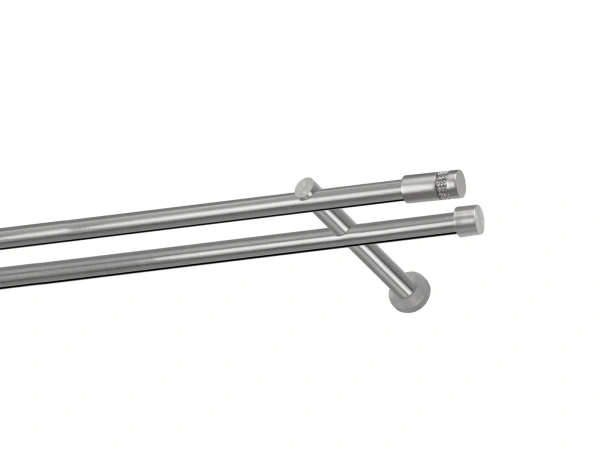 Garniža 19x19mm - drážková tyč - 2rady - CYLINDER CRYSTAL - satin 1