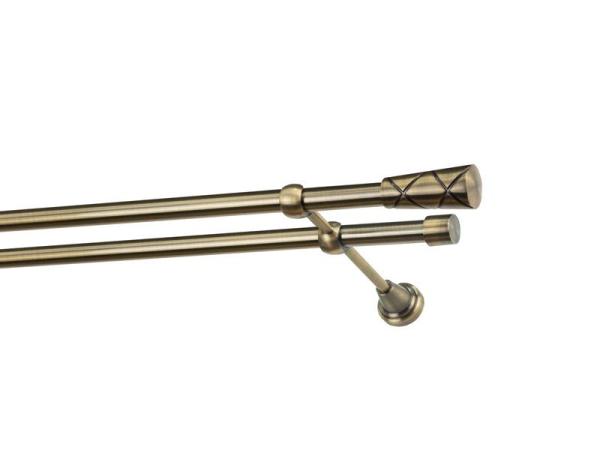 Garniže 19x19mm - dvojradové - TRAPEZIUM - antik 1