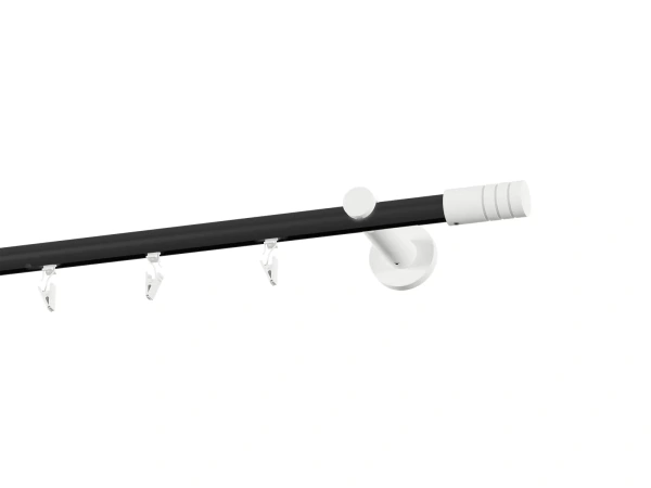 Garniža 19mm drážková tyč - 1rad - TECHNO - čierno biela 2