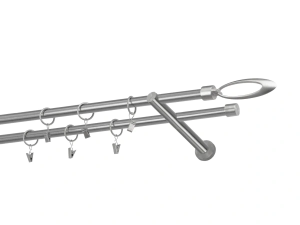 Kétsoros 16x16mm karnis - VENEZIA - satin