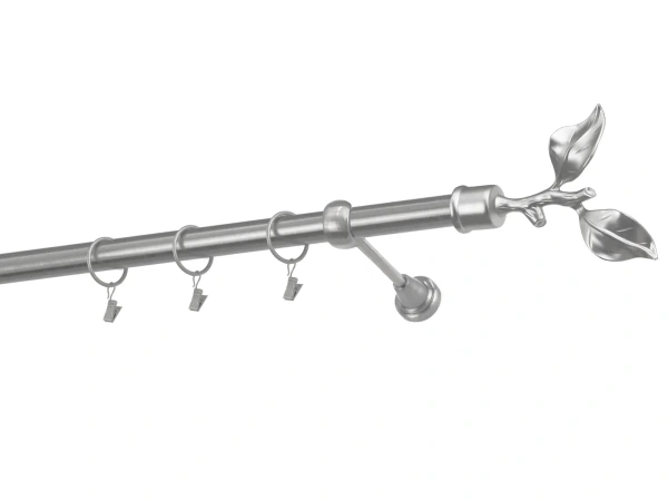 Egysoros 25mm karnis - RÓZSA LEVÉL - satin