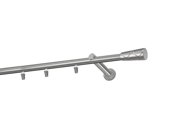 Garniža 19mm - drážková tyč - 1rad - TRAPEZIUM - satin