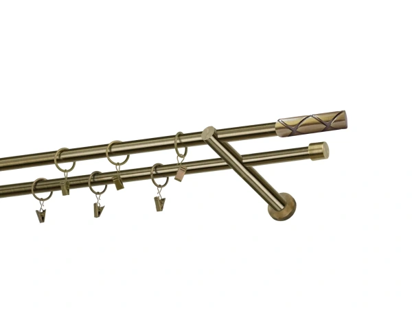 Kétsoros 16x16mm karnis - COKOL - antik