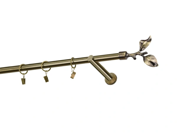 Egysoros 19mm karnis - RÓZSA LEVÉL - antik