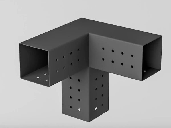 Három csomós oszloptartó (sarok)