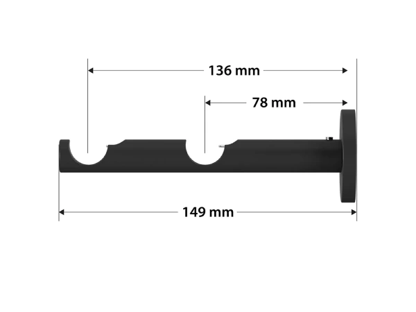 Garniža 19x19mm obyčajná tyč - 2rady - PULLO - bielo čierna 3