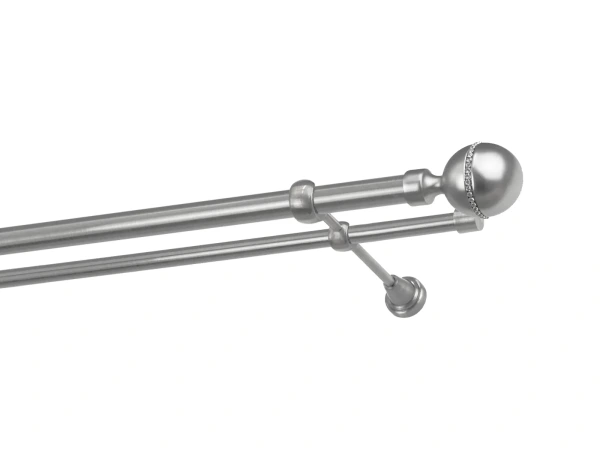 Kétsoros 25x16mm karnis - KALISTO CRYSTAL - satin 1