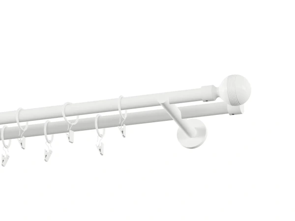 Garniža 19x19mm obyčajná tyč - 2rady - GABI - biela