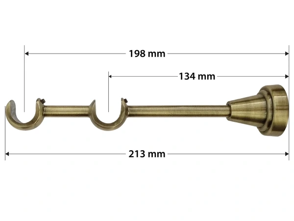 Kétsoros 19x19mm karnis - BOLOGNA - antik 4