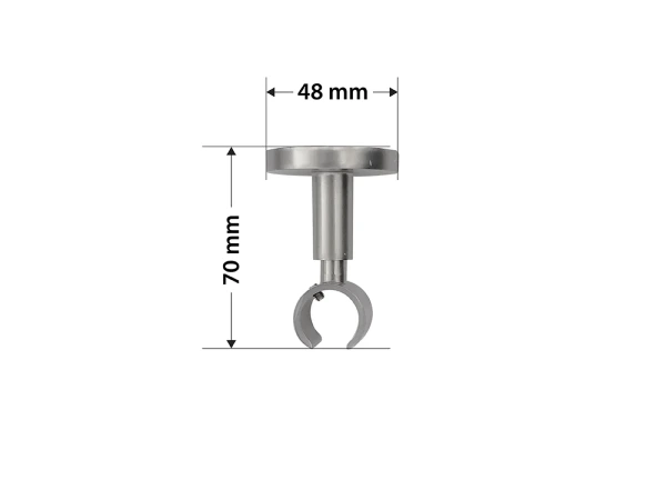 Garniža 19mm - drážková tyč - 1rad - KOLOSEO - satin 4