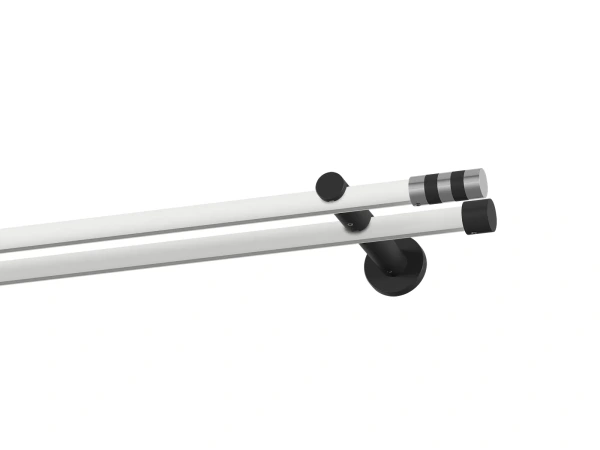 Garniža 19x19mm drážková tyč - 2rady - VALEC - bielo čierna 1