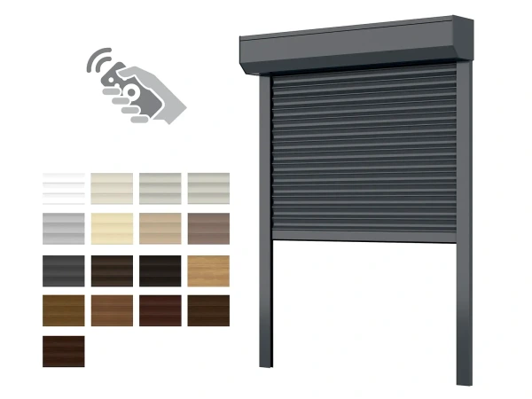 Alumínium redőnyök 205mm Redőnytok - 2600 mm-es magasságig - MOTOR - TÁVIRÁNYÍTÓ