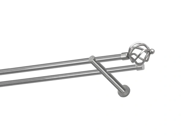 Kétsoros 16x16mm karnis - SPIRAL - satin 1