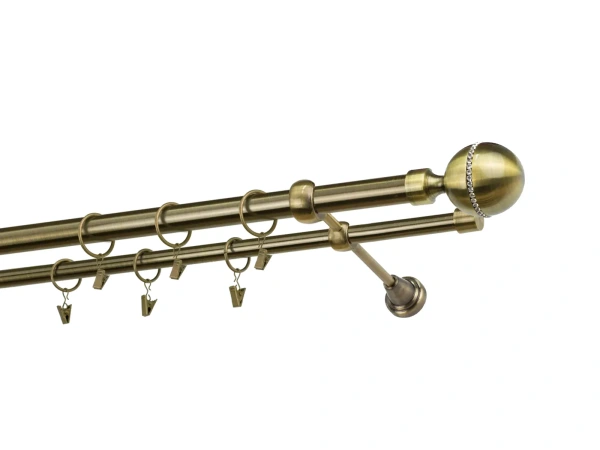 Kétsoros 25x16mm karnis - KALISTO CRYSTAL - antik