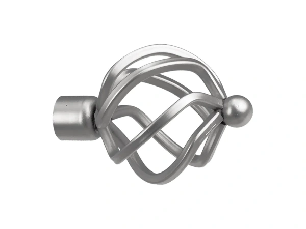 Egysoros 19mm karnis - SPIRAL - satin 2