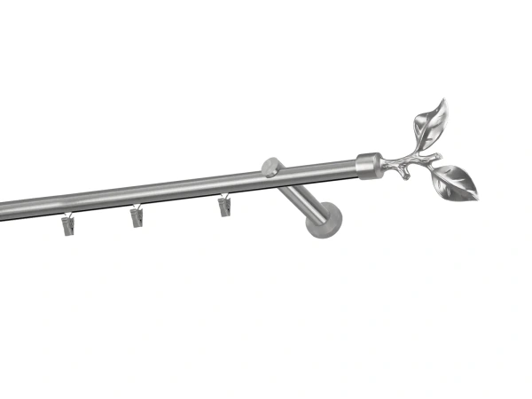 Garniža 19mm - drážková tyč - 1rad - LIST ROSE - satin