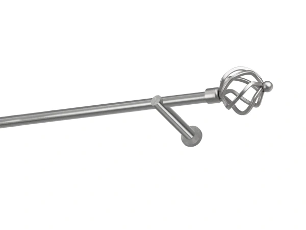 Egysoros 19mm karnis - SPIRAL - satin 1