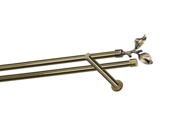 Kétsoros 19x19mm karnis - RÓZSA LEVÉL - antik 1